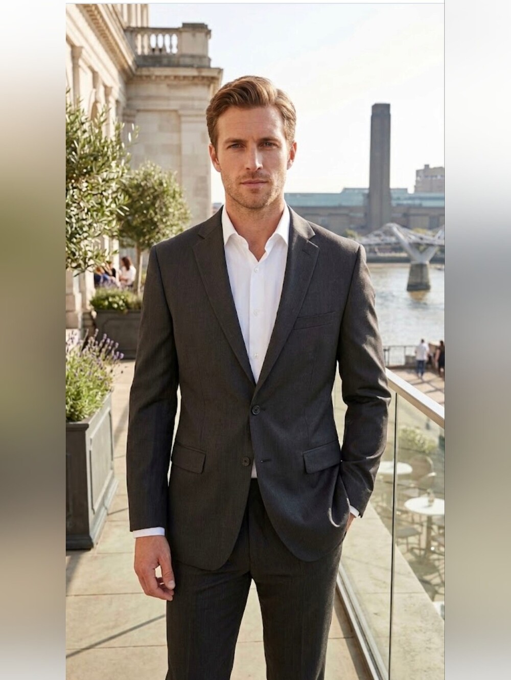 NWT MARC ANTHONY Slim Fit Men's Wool Sport Coat Blazer 42L